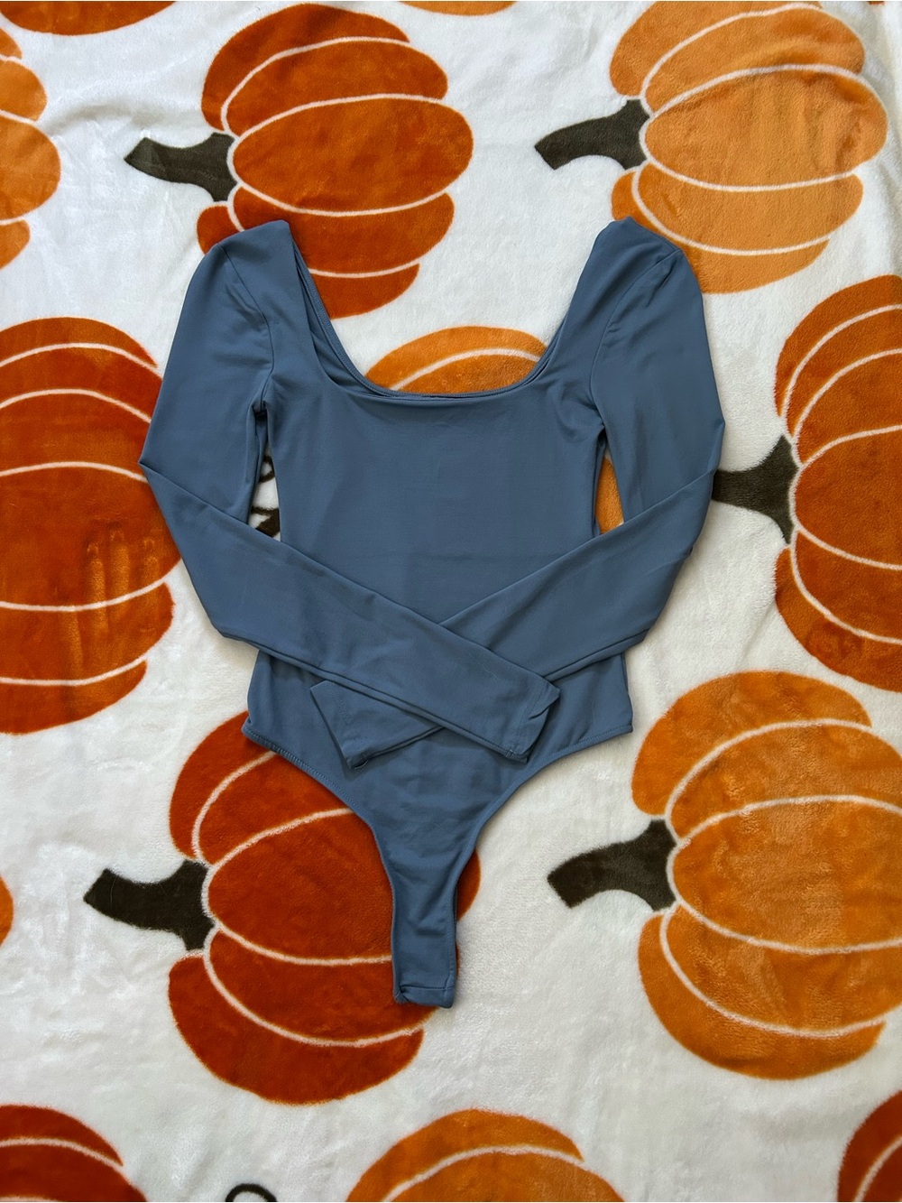S Zara Blue Long Sleeve One-Piece Bodysuit